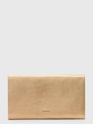 AllSaints portfel skórzany HARLUNA damski kolor złoty W208XD