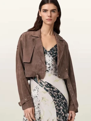 AllSaints ramoneska damska zamszowa OPHELIA