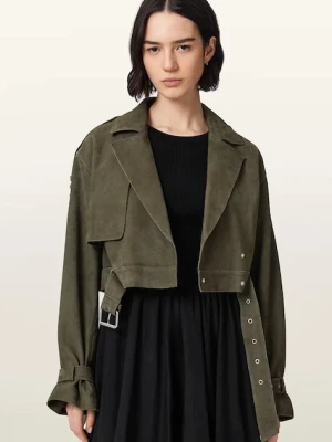 AllSaints ramoneska damska zamszowa OPHELIA
