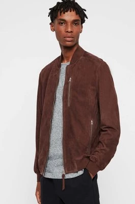 AllSaints ramoneska skórzana KEMBLE SUEDE BOMBER męska kolor brązowy przejściowa ML047J