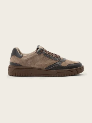 AllSaints Regan Low Top sneakersy męskie zamszowe brązowy