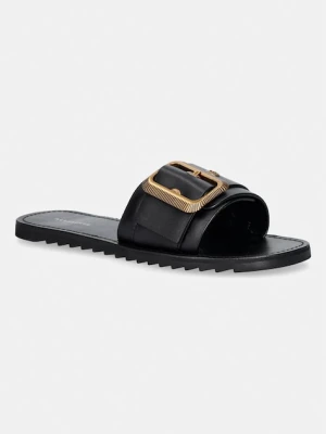 AllSaints sandały damskie skórzane Ella Slider czarny
