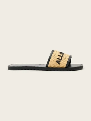 AllSaints sandały damskie skórzane Hoxton Slider czarny