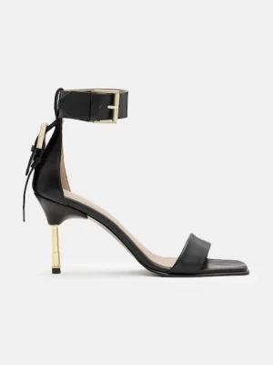 AllSaints sandały skórzane Noir Mid Sandal