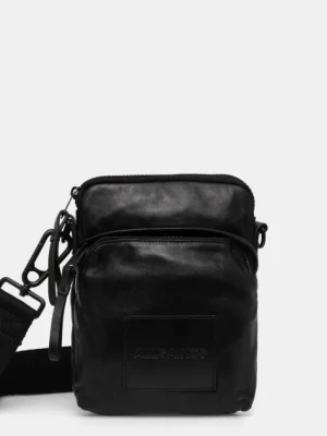 AllSaints saszetka skórzana FALCON kolor czarny M165XB
