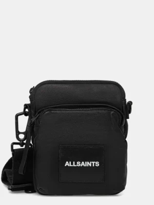 AllSaints saszetka skórzana FALCON kolor czarny M165XB