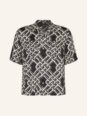 Allsaints Satynowa Koszula Twined Relaxed Fit schwarz