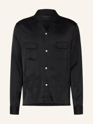 Allsaints Satynowa Koszula Yodo Boxy Fit schwarz