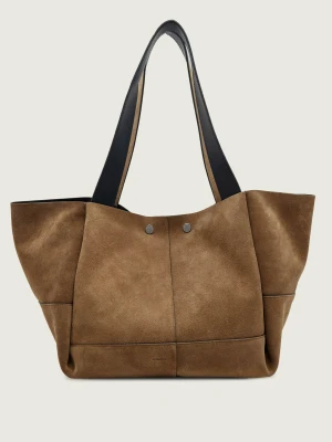 AllSaints Shopperka Rosalie | zamsz brązowy