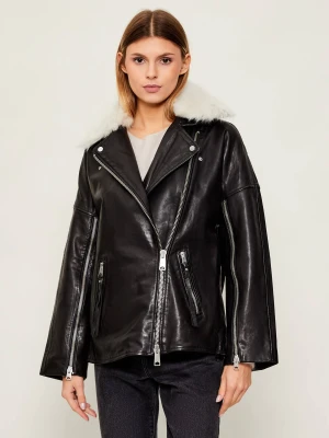 AllSaints Skórzana ramoneska VENDRA | shearling
