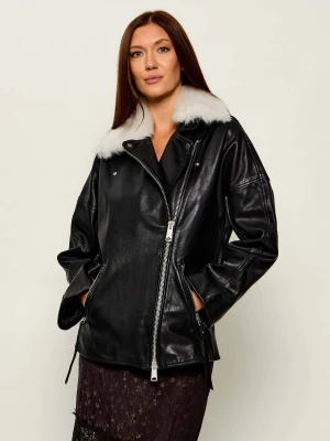 AllSaints Skórzana ramoneska VENDRA | shearling