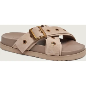 AllSaints Skórzane klapki SUKI WESTERN | zamsz