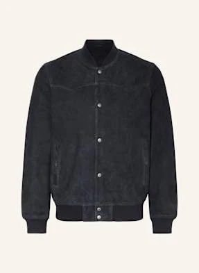 Allsaints Skórzany Bluzon Stafford Bomber blau