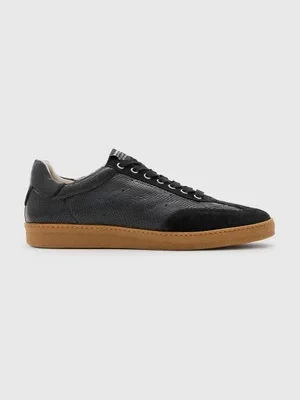 AllSaints sneakersy skórzane Leo Low Top kolor czarny M008FC