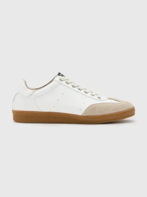 AllSaints sneakersy skórzane Leo Low Top męskie kolor biały M008FC