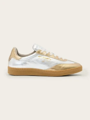 AllSaints sneakersy skórzane THELMA MET SNEAKER damskie kolor srebrny W072FB