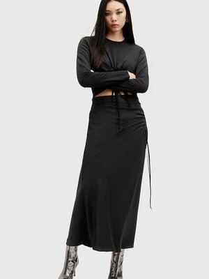 AllSaints spódnica ALEXIA kolor czarny maxi prosta W051RB