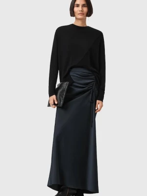 AllSaints spódnica ALEXIA kolor granatowy maxi prosta W051RB