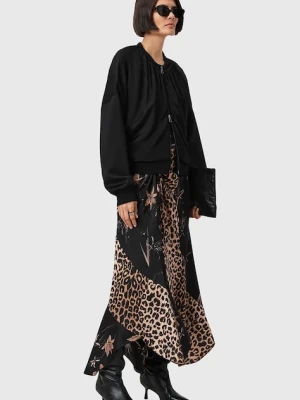 AllSaints spódnica ARLEEN kolor czarny maxi rozkloszowana W006RD