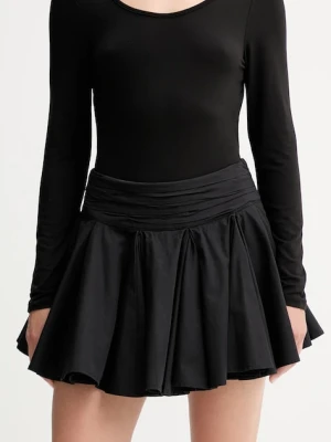 AllSaints spódnica bawełniana TULIP kolor czarny mini rozkloszowana W016RD