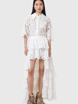 AllSaints spódnica CAVARLY kolor biały maxi rozkloszowana W096RC