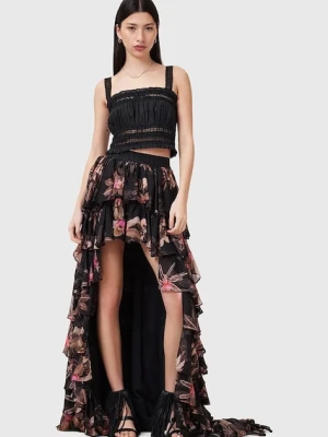 AllSaints spódnica CAVARLY kolor czarny maxi rozkloszowana W070RC