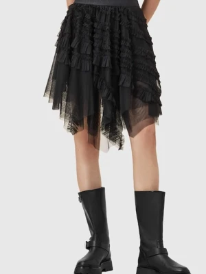 AllSaints spódnica kolor czarny mini rozkloszowana W040RD
