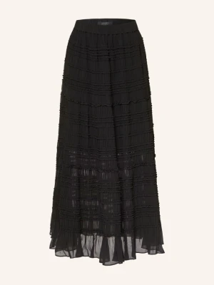 Allsaints Spódnica Lotus Z Falbanami schwarz CZARNY