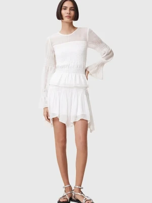 AllSaints spódnica PAMELA kolor biały mini rozkloszowana W039RC