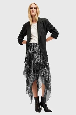 AllSaints spódnica POLLY SKIRT kolor czarny midi rozkloszowana W011RB