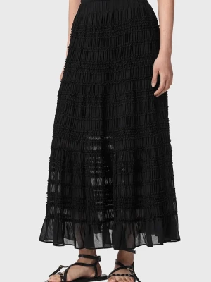 AllSaints spódnica rozkloszowana LOTUS czarny