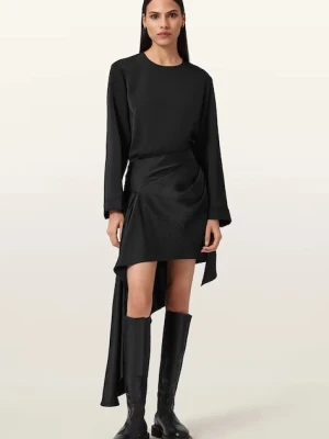 AllSaints spódnica SAMI kolor czarny mini prosta W014RD