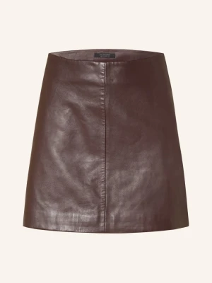 Allsaints Spódnica Skórzana Renai rot CIEMNOCZERWONY