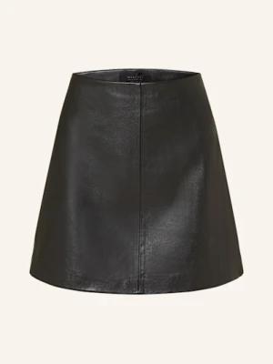 Allsaints Spódnica Skórzana Renai schwarz