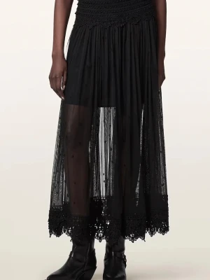 AllSaints spódnica TRIXIE LACE czarny