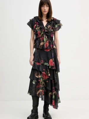 AllSaints spódnica z dodatkiem lnu CAYA