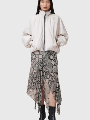 AllSaints spódnica z domieszką jedwabiu CASSIE