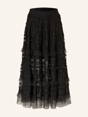 Allsaints Spódnica Z Koronką Arlea schwarz
