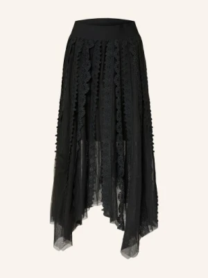 Allsaints Spódnica Z Siateczki Vashtie Z Koronką schwarz