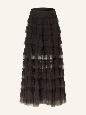 Allsaints Spódnica Z Tiulu Z Falbanami schwarz