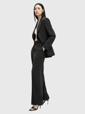 AllSaints spodnie AVERIE PIN damskie kolor szary proste medium waist W009QB