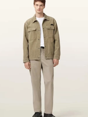 AllSaints spodnie bawełniane BECKLEY męskie kolor beżowy w fasonie chinos M022TD