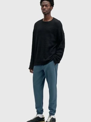 AllSaints spodnie dresowe bawełniane RAVEN SWEATPANT kolor niebieski gładkie M031TA