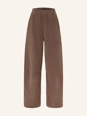 Allsaints Spodnie Jett Z Lnu braun