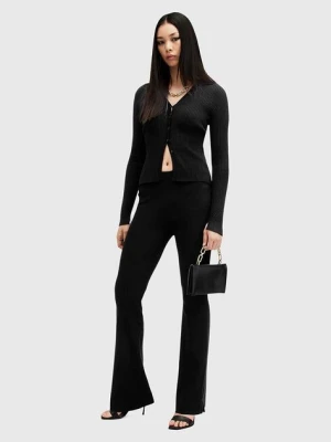 AllSaints spodnie PEACHES kolor czarny szerokie medium waist W032TB