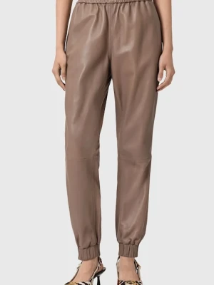 AllSaints spodnie skórzane JEN