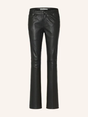 Allsaints Spodnie Skórzane Riella schwarz CZARNY