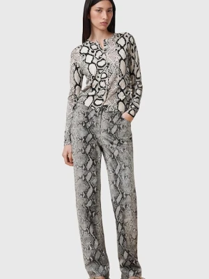 AllSaints spodnie skórzane SAIGE