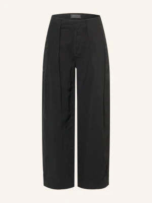 Allsaints Spodnie Z Lnu schwarz CZARNY