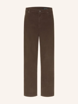 Allsaints Spodnie Z Sztruksu Rivet O Kroju Regular Fit braun BRĄZOWY